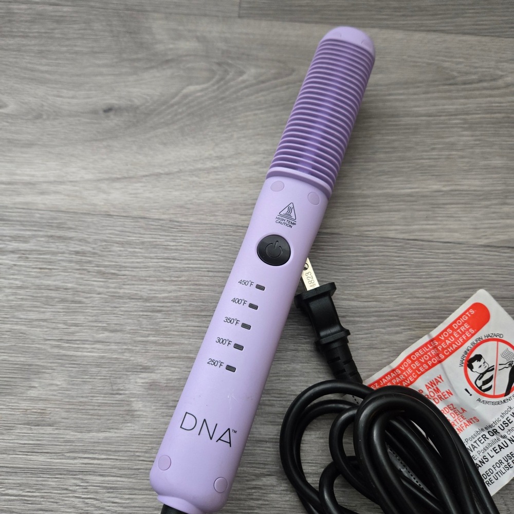 DNA Purple Hair Straightening Brush Lavender Ceramic Heated Styling Comb Quality